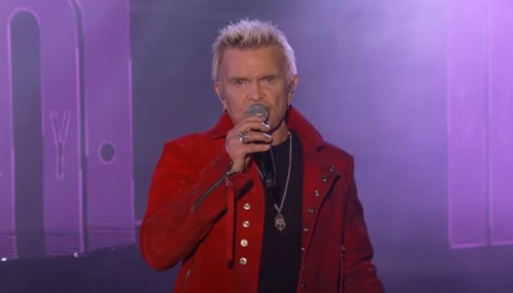 BILLY IDOL Catches ‘Respiratory Cold’, Pulls Out Of ‘Above Ground’ Benefit Concert