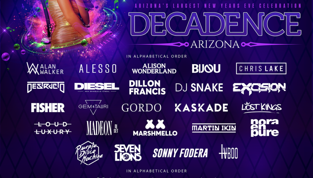 Decadence Arizona Announces Massive NYE Lineup With Marshmello, Excision, Alison Wonderland, More