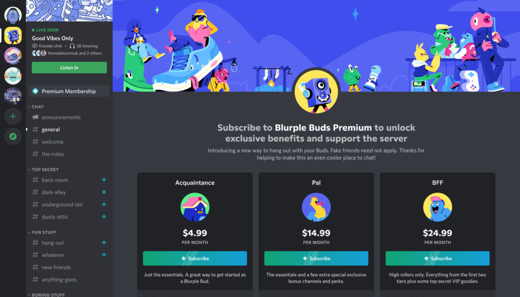 Discord’s new Premium Memberships let creators monetize servers