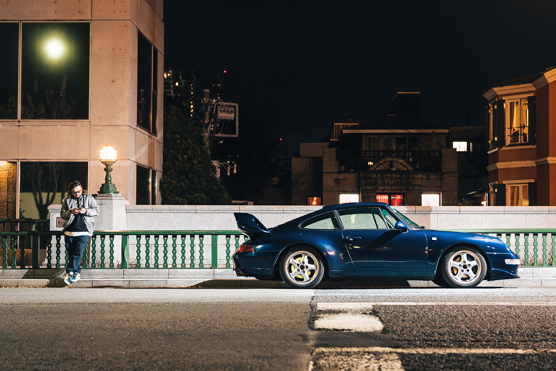 LA Kenta Tokyo Drive Car Club's Porsche 911 993 Carrera Blue Widebody Whale Tail