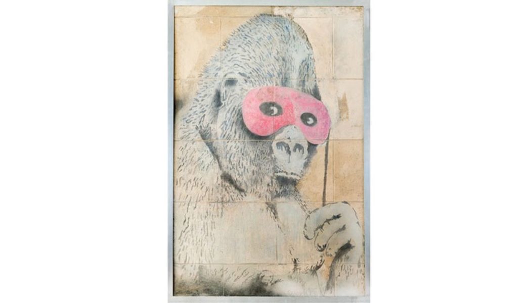 Historic Banksy Piece ‘Gorilla in a Pink Mask’ Set To Be Offered as an NFT