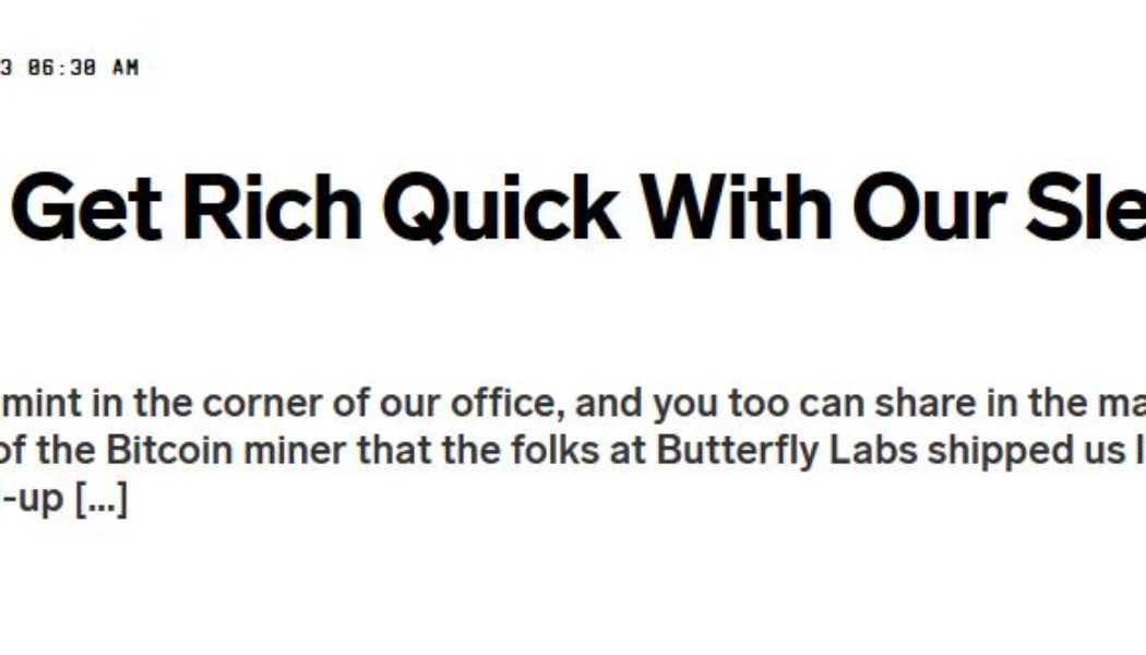 In 2013, Wired destroyed the key to 13 BTC now worth $760K… to make a point