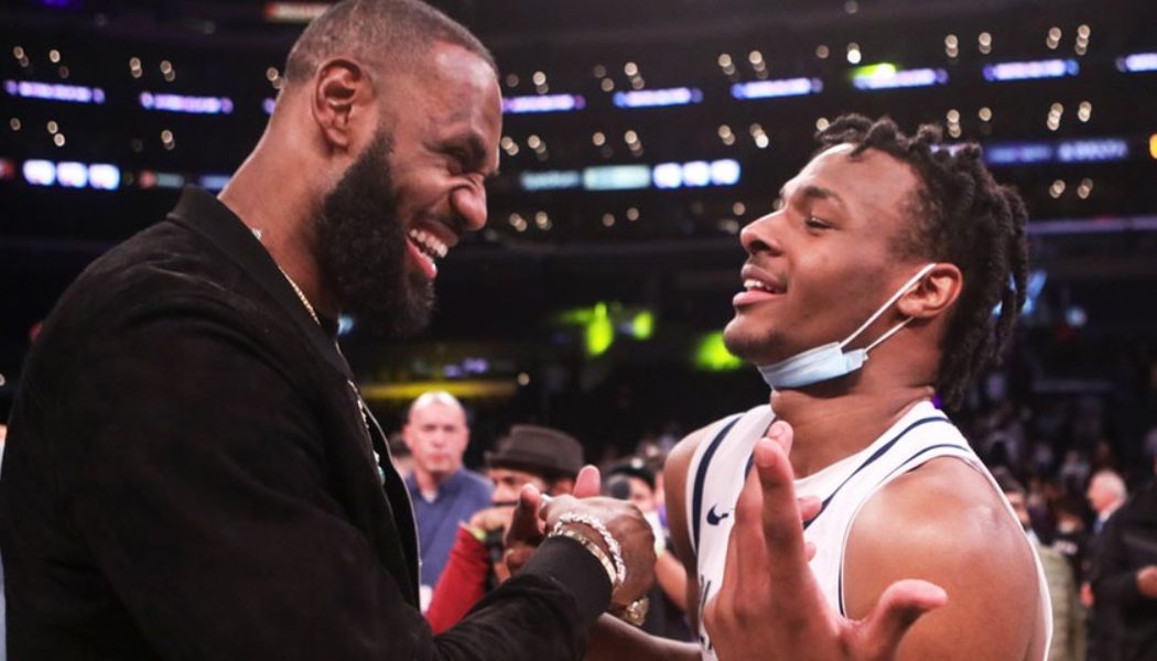 LeBron James Talks Playing With Son Bronny in the NBA One Day