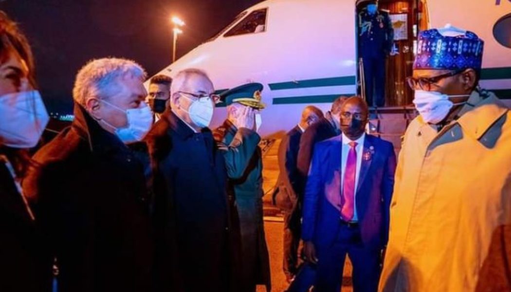 Photos: President Buhari arrives Istanbul, Turkey, ahead of 3rd Turkey-Africa Partnership Summit