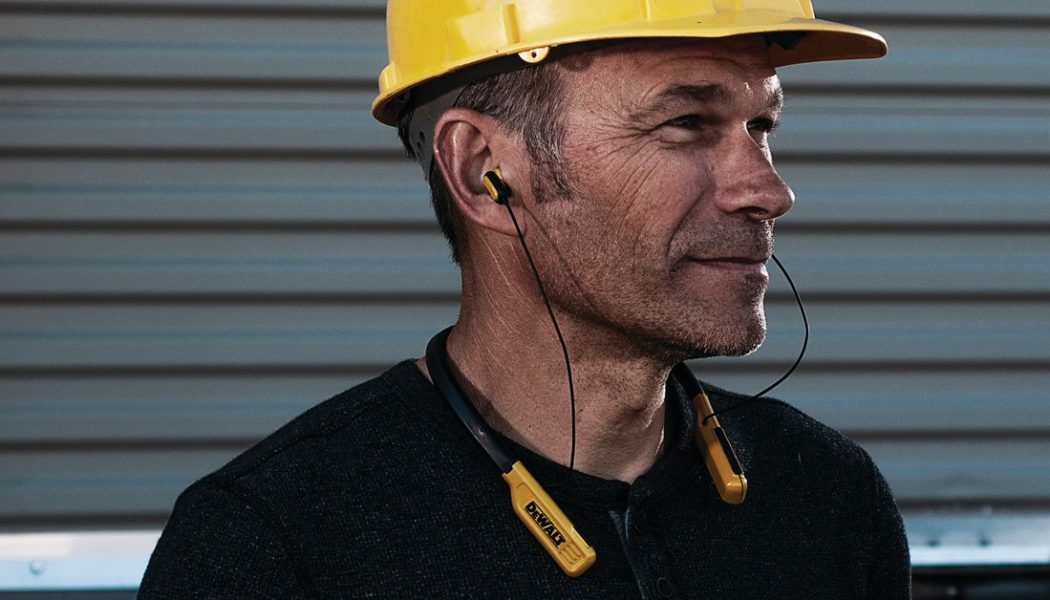 This is not a drill — please return these DeWalt wireless neckbuds for your safety