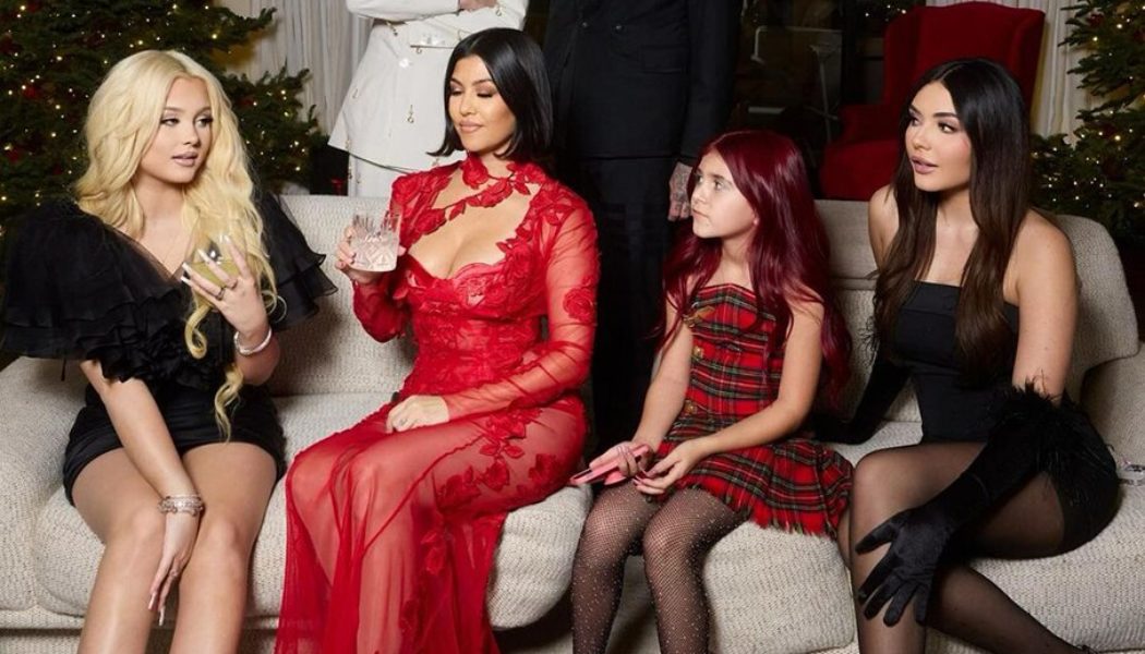 Travis Barker & Kourtney Kardashian Join Families for a Festive Christmas Eve Celebration