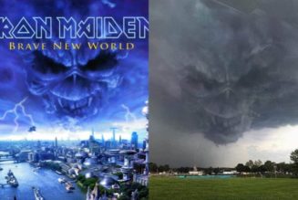 Viral Storm Photo Includes Doctored Image Of IRON MAIDEN’s EDDIE Mascot From ‘Brave New World’ Cover