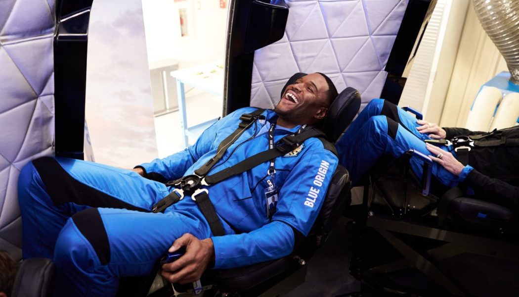 Watch as Blue Origin plans to launch its first crew of six to space, with Michael Strahan on board