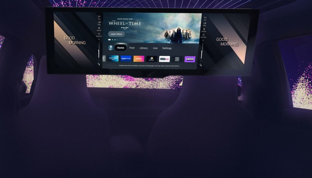 BMW shows off huge 31-inch in-car screen to keep backseat passengers entertained