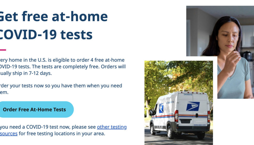 COVIDTests.gov has gone live a day early, letting you order four free rapid tests