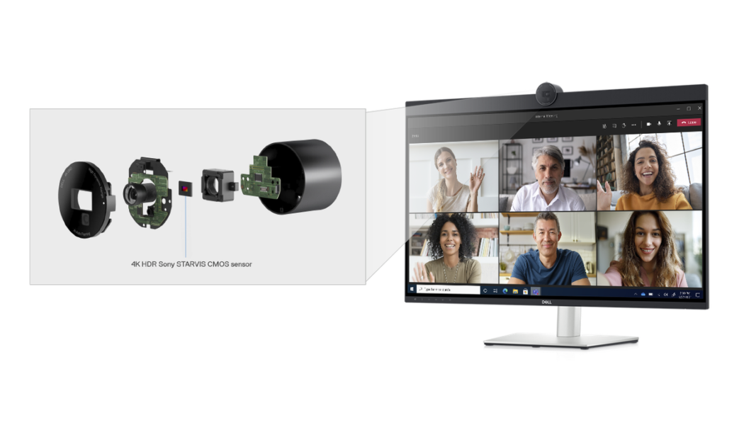 Dell’s videoconferencing monitor has a 4K webcam, USB-C hub, and more