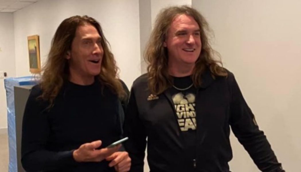 Former MEGADETH Members DAVID ELLEFSON And JEFF YOUNG Reunite For NICK MENZA Documentary (Photos)