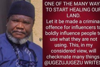 Influencing Products You Don’t Use Should Be Made Criminal Offence -Actor Ugezu