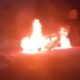 IPOB Sit-At-Home: Hoodlums Set Ablaze Vehicle In Anambra (Video)