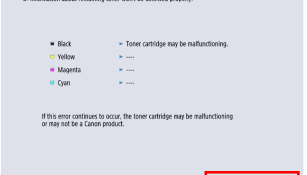 It fills me with glee that Canon printers now think Canon’s own toner is fake