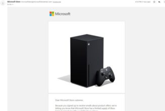 Microsoft is emailing out links to buy an Xbox Series X bundle from its online store