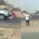 PHOTO: Man Spotted Praying On Busy Abuja Road