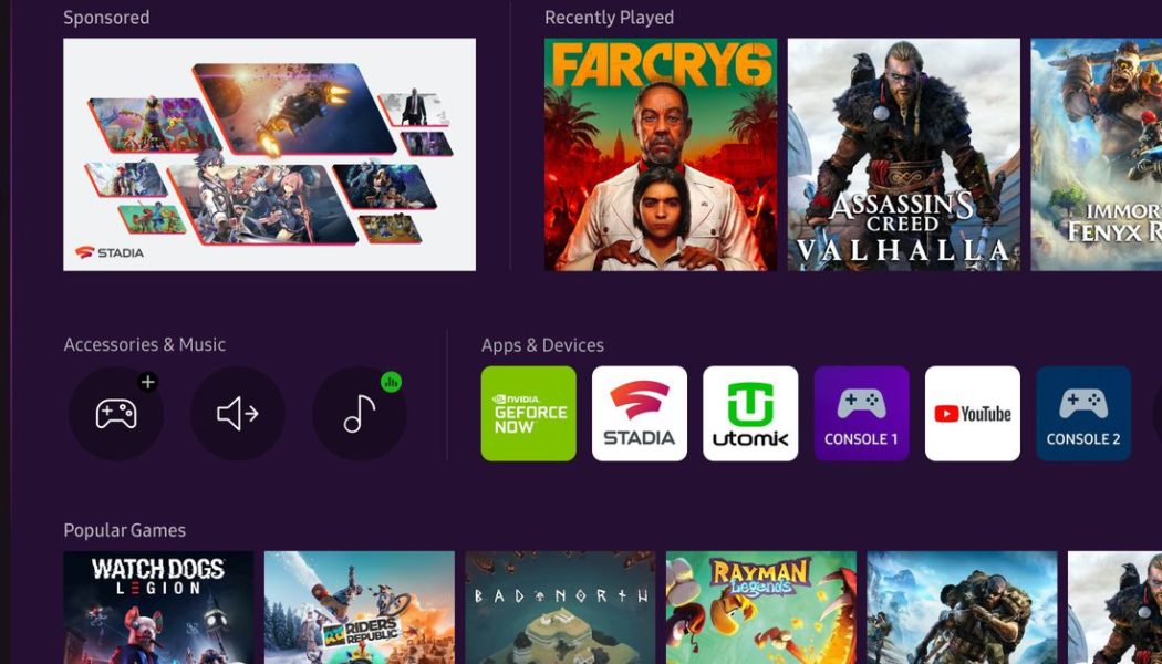 Samsung’s new 2022 TVs bring Nvidia GeForce Now and Google Stadia gaming
