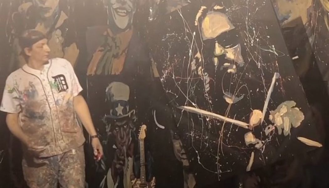 Watch Speed Painter Complete Portrait Of Late MEGADETH Drummer NICK MENZA In Less Than Six Minutes