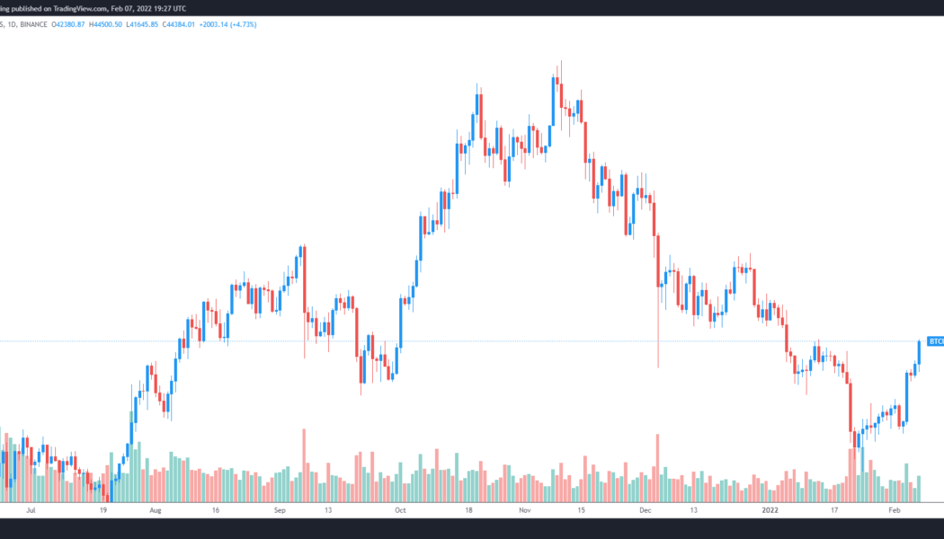 Bitcoin bulls look to push price above $45K to validate bullish trend reversal