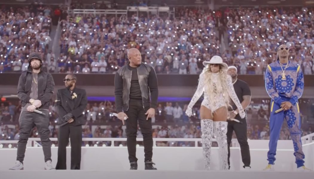 Dr. Dre, Kendrick Lamar, Eminem, Snoop Dogg, and Mary J. Blige Perform 2022 Super Bowl Halftime Show: Watch