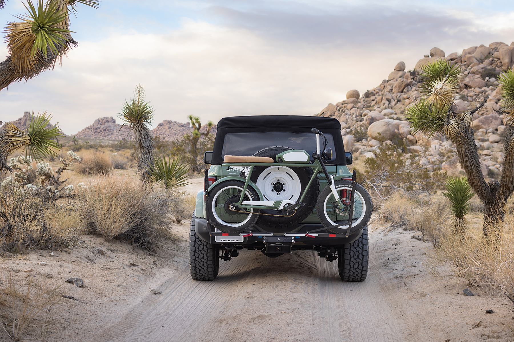 John Pangilinan and His 2021 Ford Bronco Outer Banks Edition Matching Pistachio Electric Bike Super73 Series 2 off-road offroad