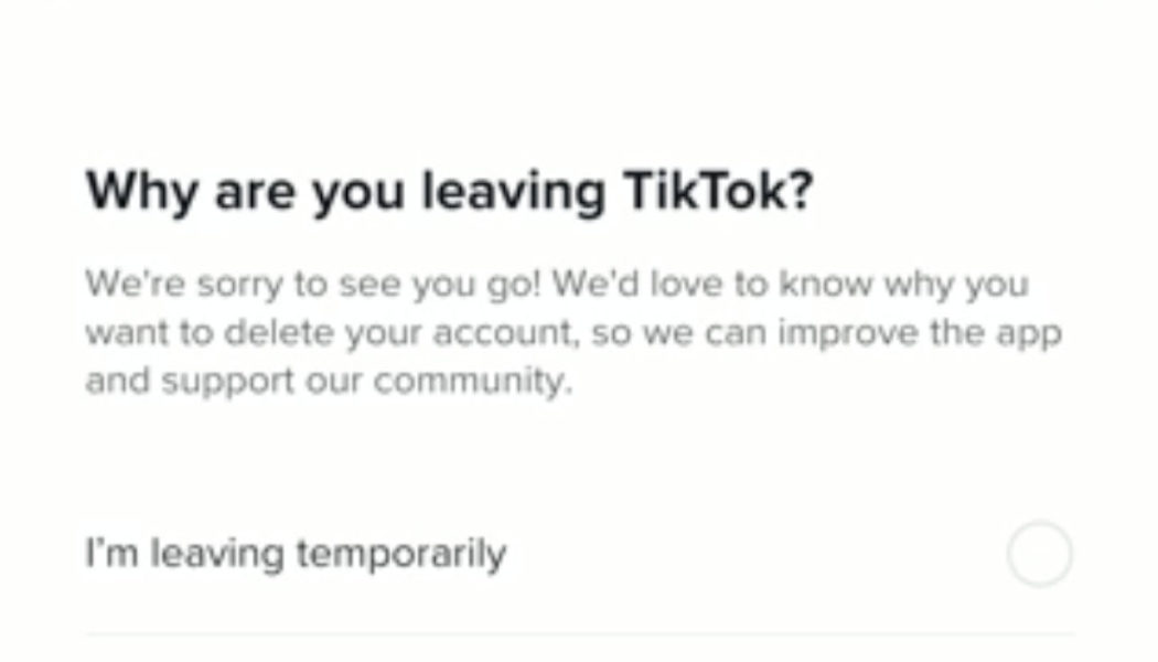 How to delete your TikTok account