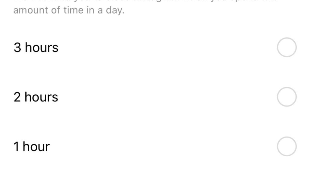 Instagram is reportedly removing shorter daily time limit options from its app