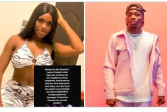 Lady In Oxlade Sextape Cried Out, vow to Sue Him N20m for Damage