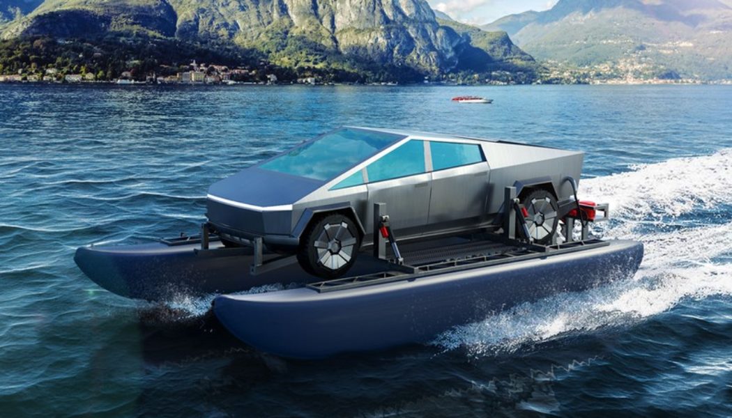 Latest Cybercat Accessory Turns the Tesla Cybertruck Into a Catamaran