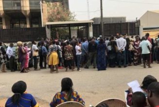 Photo: Queues As UK Embassy Resumes Visa Processing In Lagos