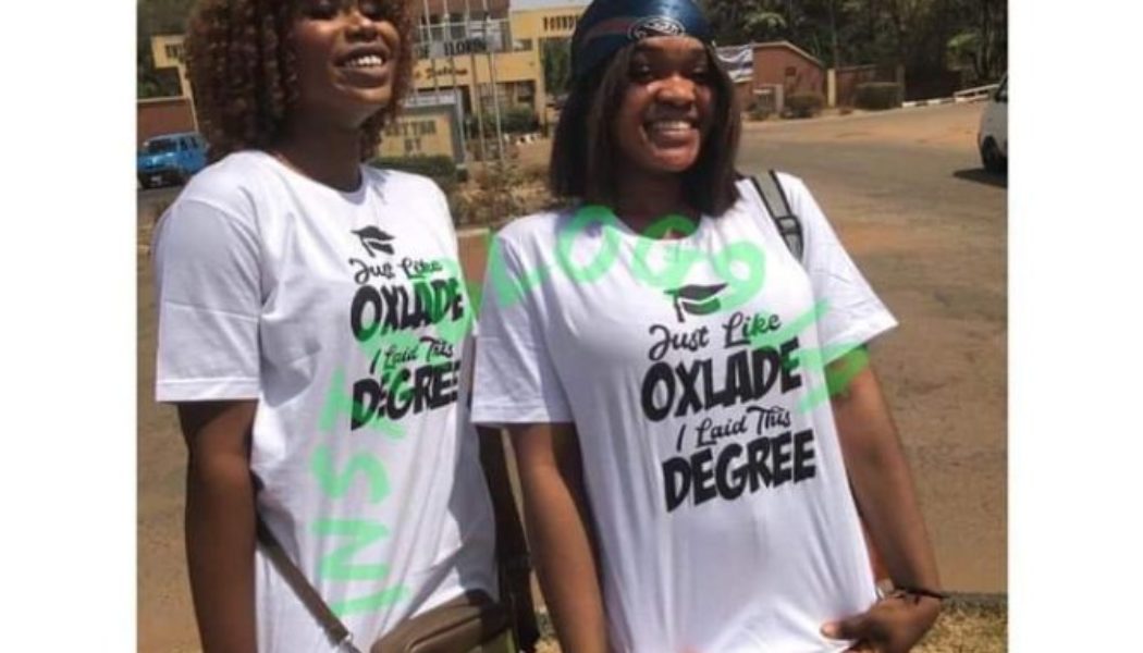 SexTape: Singer Oxlade becomes a sign-out slogan for graduating female students of UNILORIN (Photos)