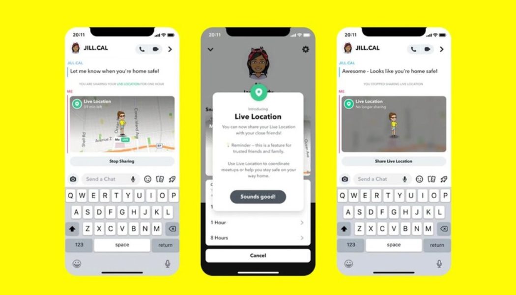 Snapchat Allows Users to Share Live Location With Friends