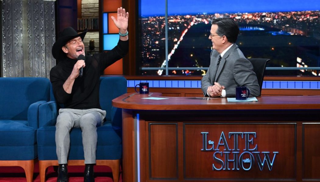 Tim McGraw Shows Off His Vocal Chops With This Elton John Classic on ‘Colbert’: Watch