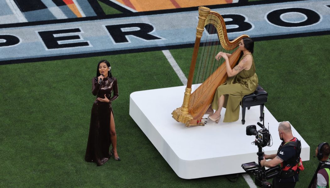 Watch Jhené Aiko and Harpist Perform “America the Beautiful” at Super Bowl 2022