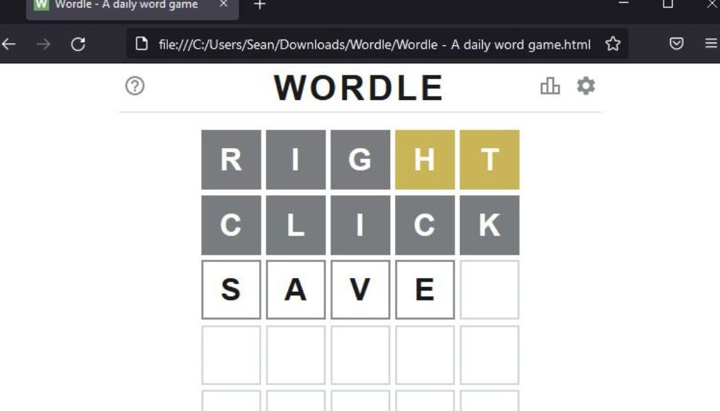 Wordle will be free forever because you can right-click to save the whole game