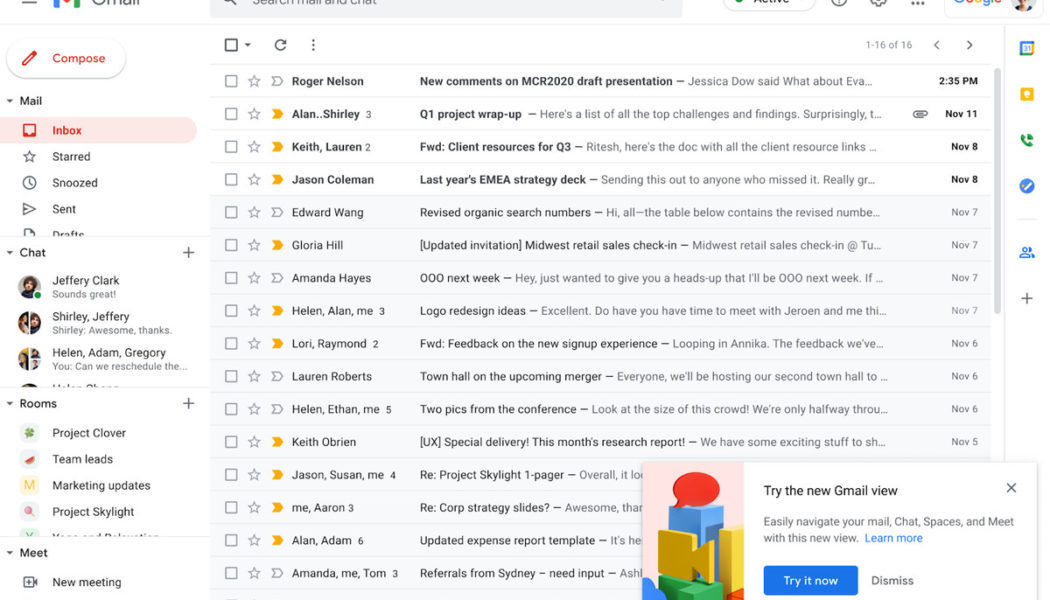 Your work Gmail is about to look different