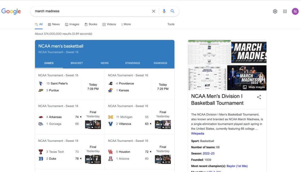 Googling ‘March Madness’ still defaults to men’s games