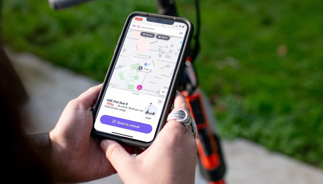 Spin’s electric scooters will be available to rent in the Lyft app