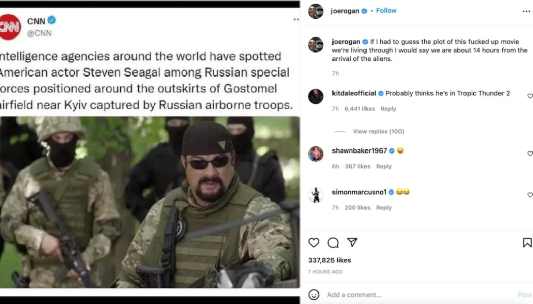 Steven Seagal Is Not Fighting in Ukraine, Despite What Joe Rogan Says