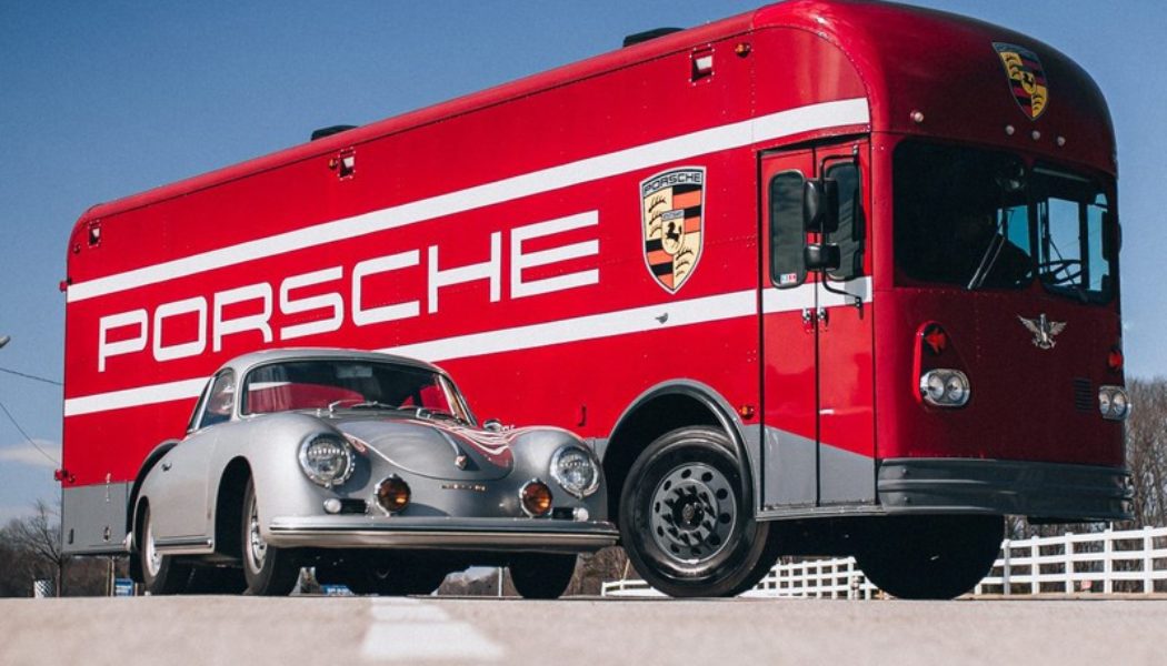 This ’60s Porsche-Branded Bus Is the Coolest Way to Transport Your Race Car