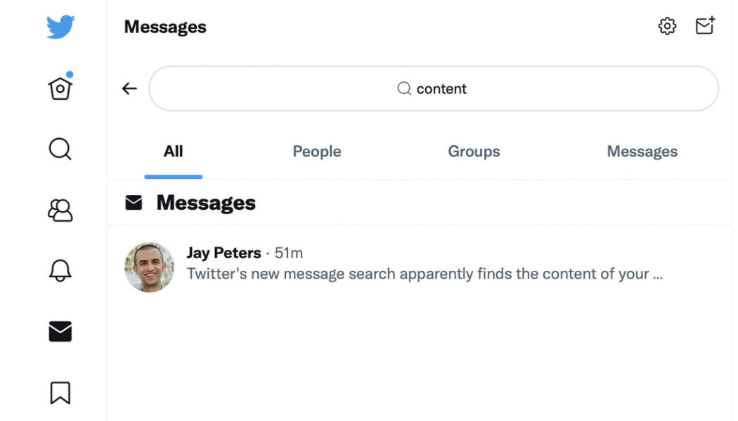 Twitter’s DM search will finally actually help you find conversations