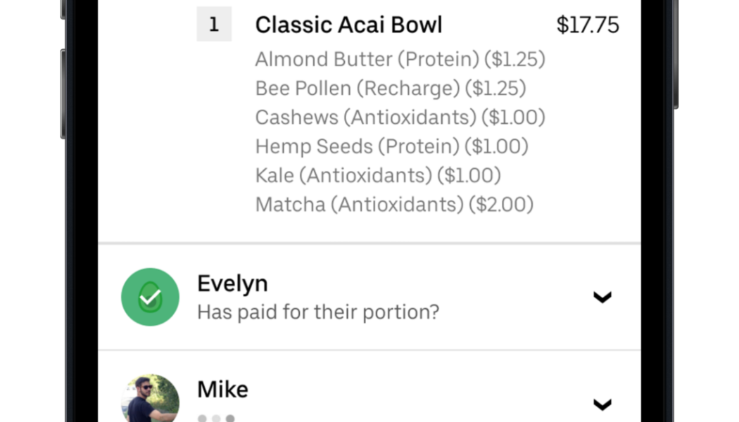 Uber Eats brings bill splitting to deliveries