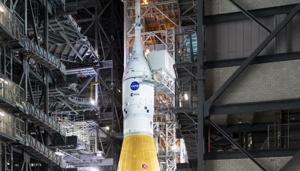 Watch NASA roll out its new mega-rocket, the Space Launch System, for the first time