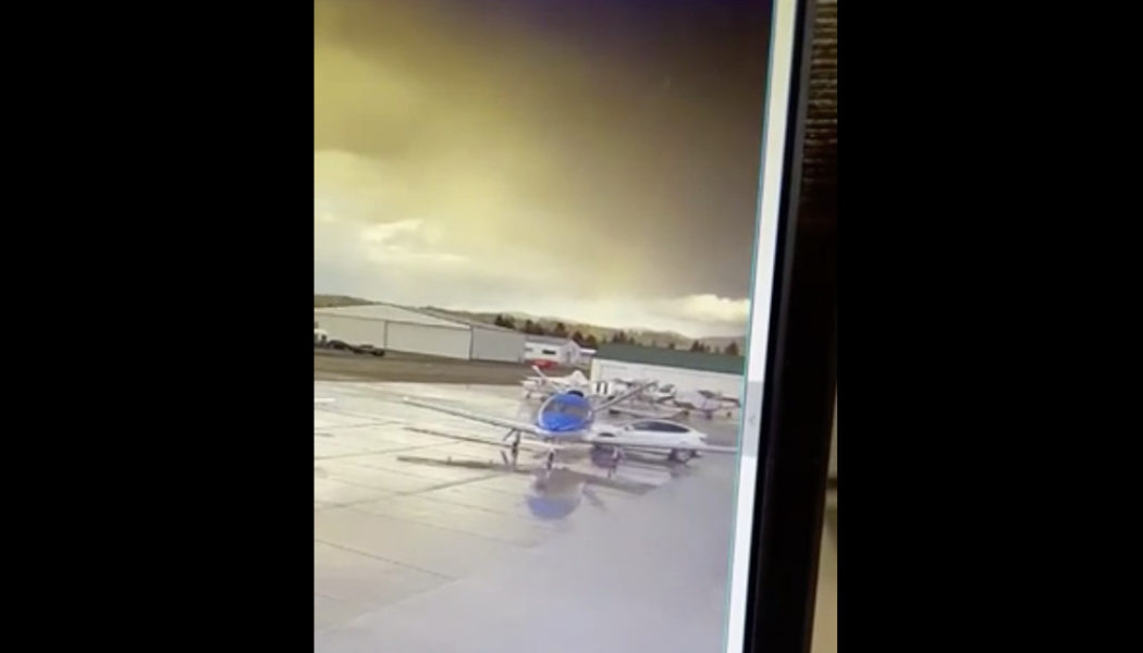 A Tesla vehicle using ‘Smart Summon’ appears to crash into a $3.5 million private jet