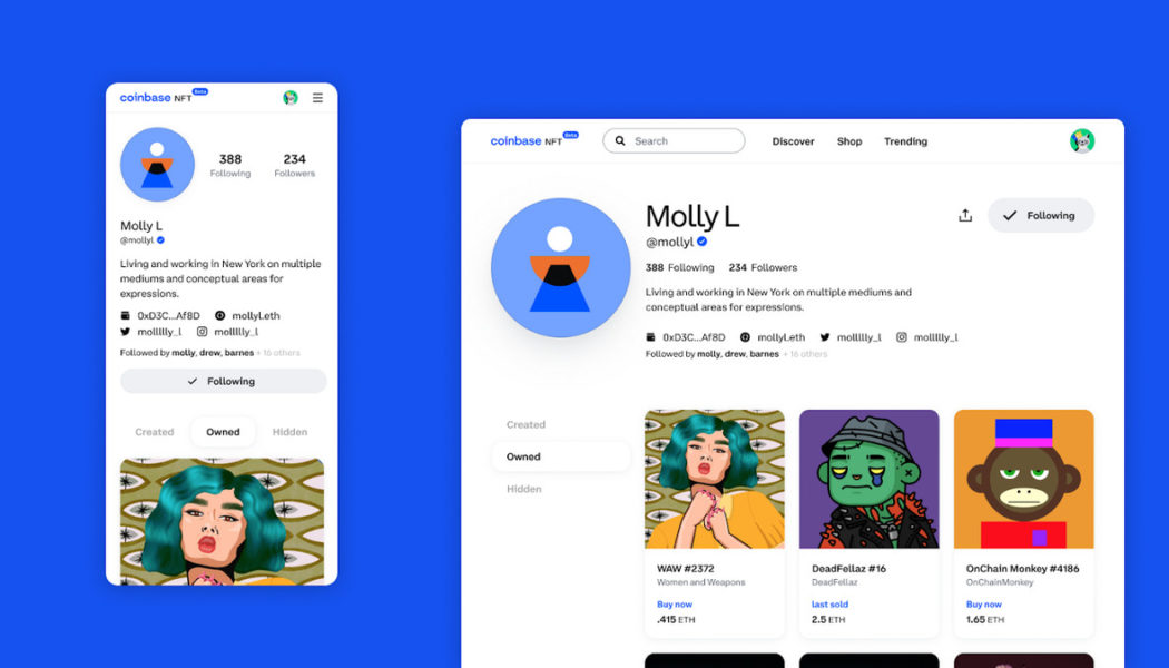Coinbase launches social NFT marketplace in limited beta, just as NFT sales dive