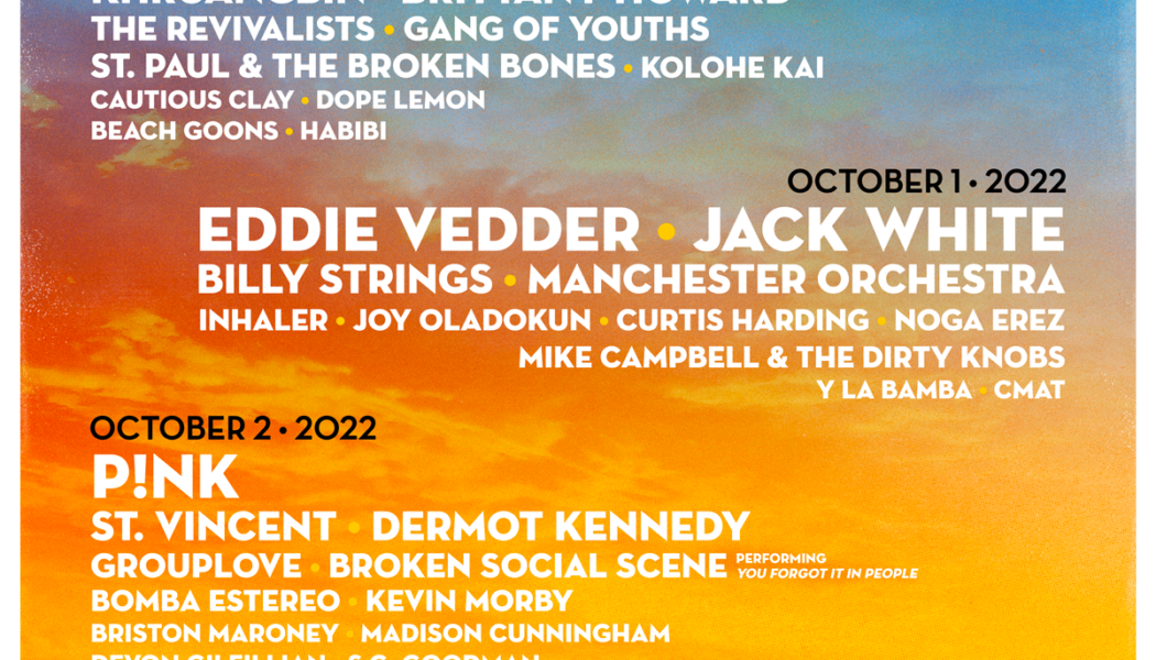 Eddie Vedder, Stevie Nicks, P!nk, Jack White Set for Ohana Festival