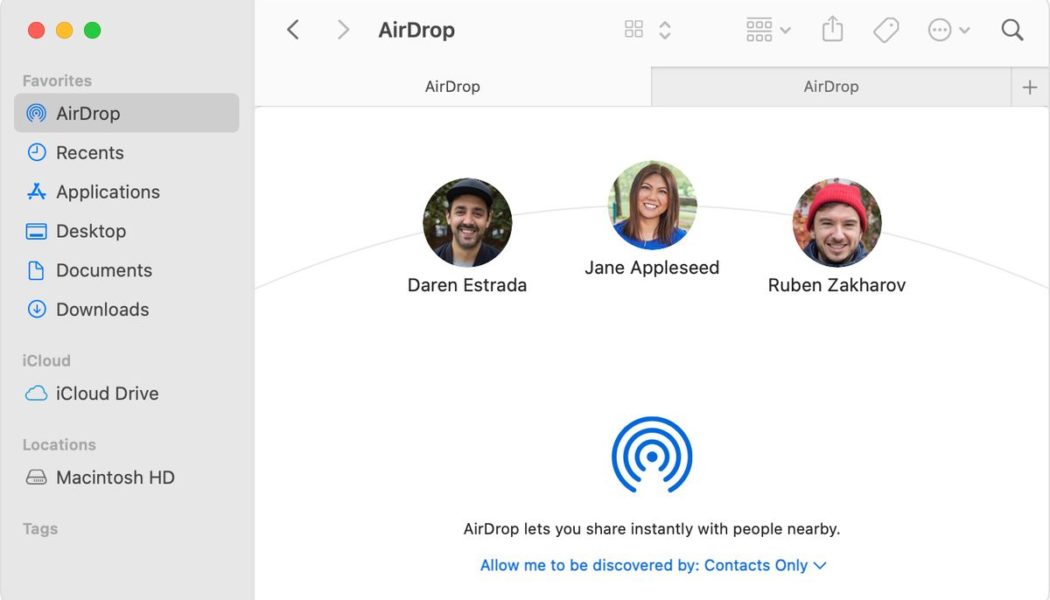 How to use AirDrop on a Mac