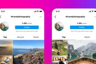 Instagram shuffles hashtag content in a new test that removes its ‘recent’ tab