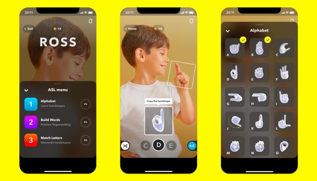 Snapchat has a new lens to help you learn the American Sign Language alphabet